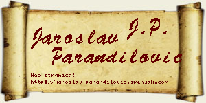 Jaroslav Parandilović vizit kartica